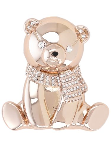 Metal and rhinestone brooch - max mara - Modalova