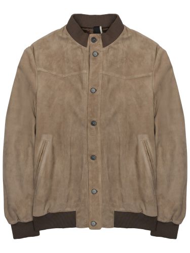Low brand giacca bomber in suede - low brand - Modalova