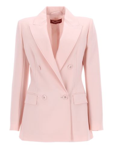 Double-breasted wool crepe jacket - max mara - Modalova