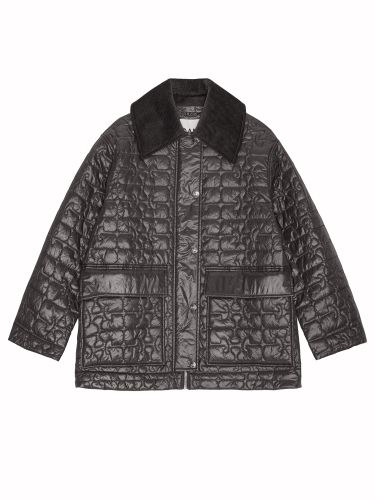 Ganni quilted midi jacket - ganni - Modalova