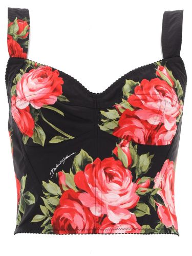 Floral print bustier top - dolce & gabbana - Modalova