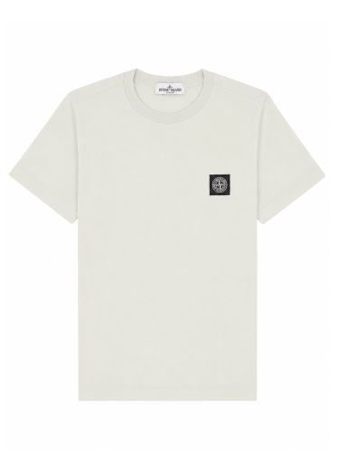 Stone island t-shirt con patch logo - stone island - Modalova