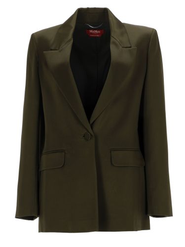 Blazer in envers satin - max mara studio - Modalova