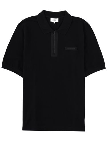 Polo con zip e patch logo - maison kitsuné - Modalova