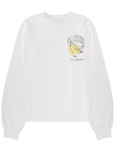 Ganni sweatshirt with logo - ganni - Modalova