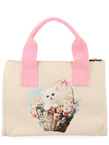 Msgm borsa tote small con stampa - msgm - Modalova