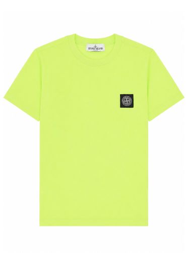 Stone island t-shirt con patch logo - stone island - Modalova