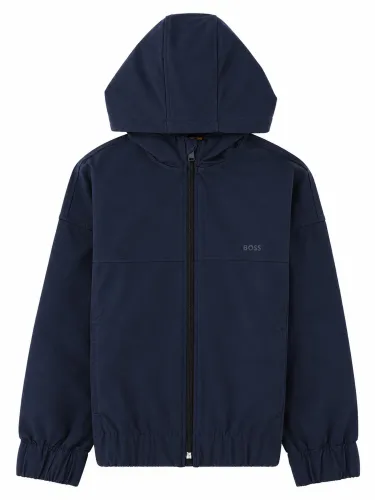 Giacca a vento con cappuccio e zip - boss - Modalova