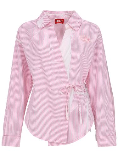 Camicia in popeline avvolgente - diesel - Modalova