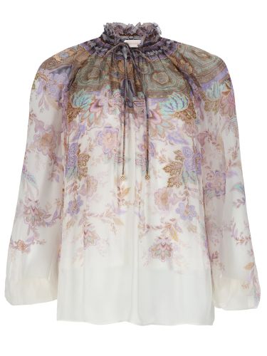 Blusa "luna" con maniche a sbuffo - zimmermann - Modalova