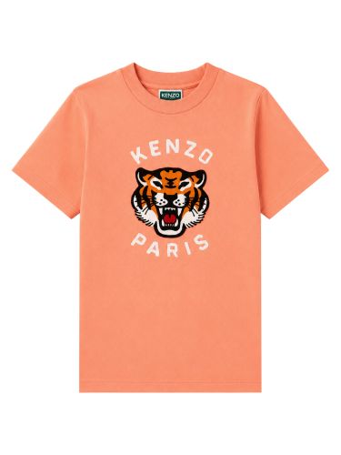 Kenzo abito con ricamo tiger head - kenzo - Modalova