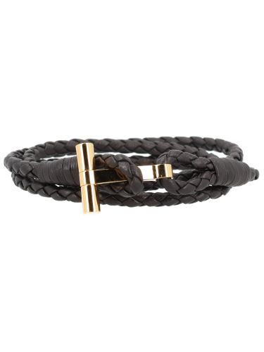 Tom ford braided leather bracelet - tom ford - Modalova