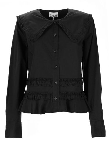 Ganni ruffle shirt - ganni - Modalova