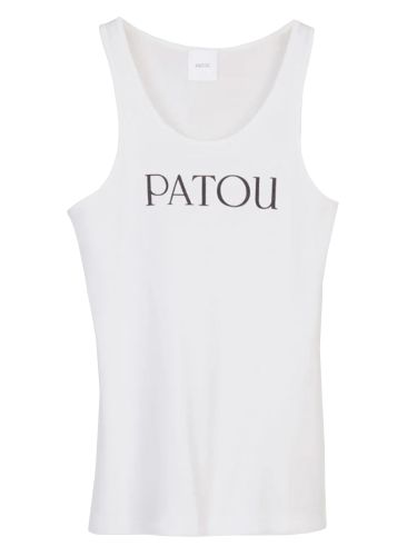 Patou logo print tank top - patou - Modalova