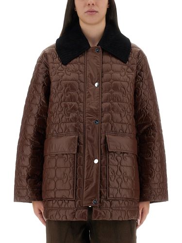 Ganni quilted midi jacket - ganni - Modalova