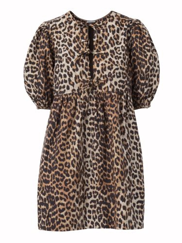 Ganni leopard print mini dress - ganni - Modalova