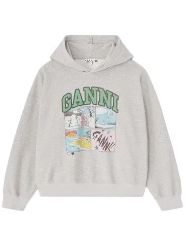 Ganni sweatshirt with logo - ganni - Modalova