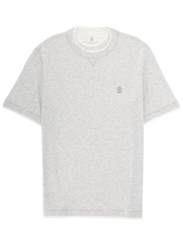 T-shirt with logo - brunello cucinelli - Modalova