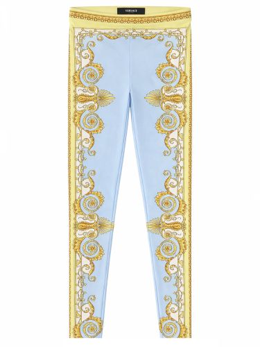 Leggings with "baroque" print - versace - Modalova