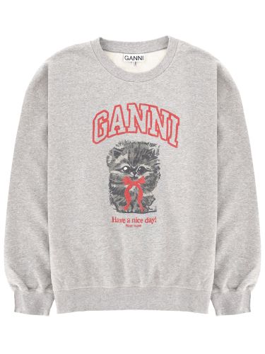 Ganni sweatshirt with print - ganni - Modalova
