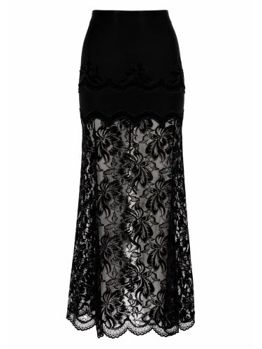 Rabanne gonna midi in pizzo - rabanne - Modalova