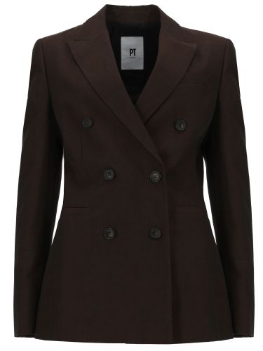 Giacca "romy" in lino e cotone - pt torino - Modalova