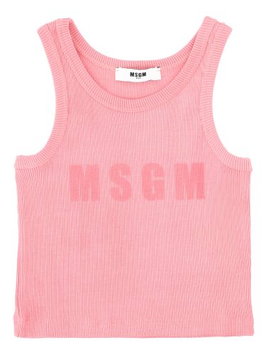Msgm tank top con logo - msgm - Modalova