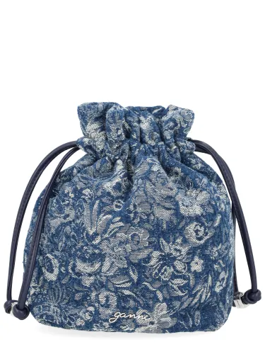 Ganni denim "tapestry" bag - ganni - Modalova