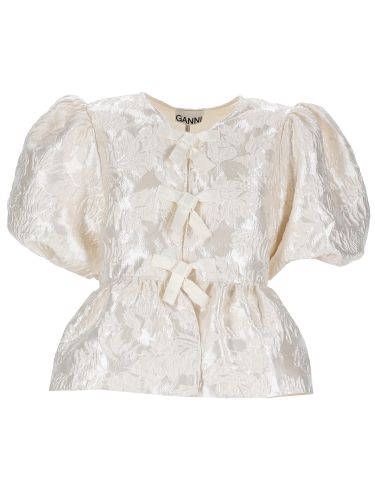 Ganni top "peplum" - ganni - Modalova