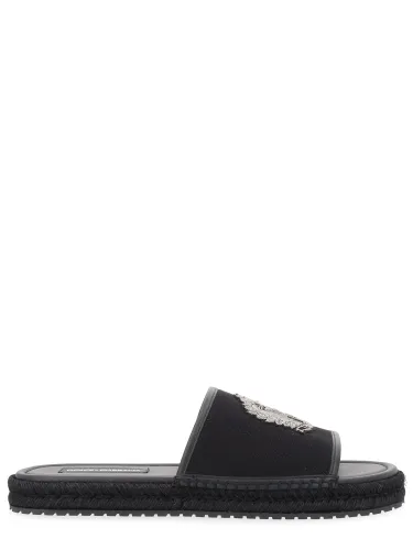 Espadrille with logo - dolce & gabbana - Modalova