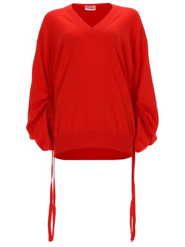 Maglia in cotone con scollo a v - nude - Modalova
