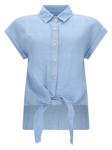 Lino camicia con nodo - 120% lino - Modalova