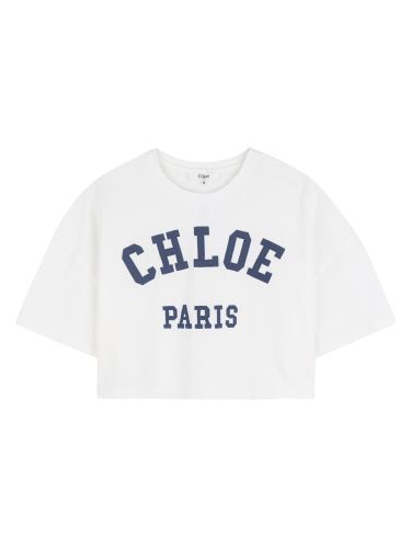 Chloé t-shirt crop con logo - chloé - Modalova