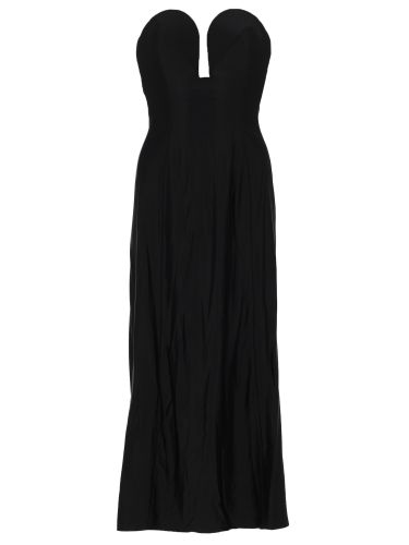 Abito midi con bustier strutturato a forma di cuore - rabanne - Modalova