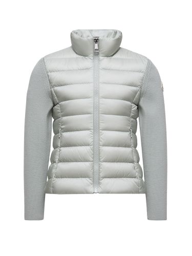Piumino con maniche in tessuto - moncler - Modalova