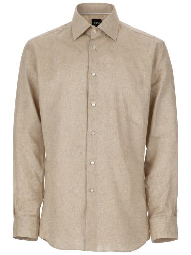 Boss camicia in lino - boss - Modalova