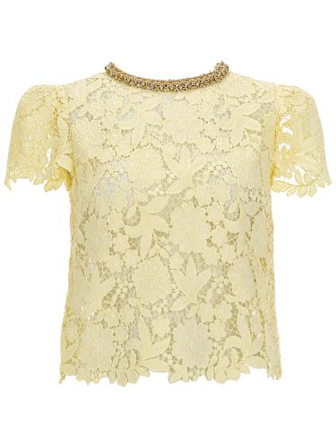 Self-portrait top in pizzo - self-portrait - Modalova