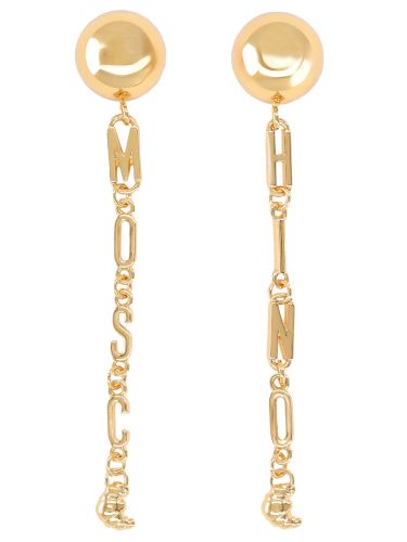 Moschino logo earrings - moschino - Modalova
