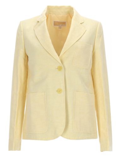 Single-breasted linen blazer - michael by michael kors - Modalova