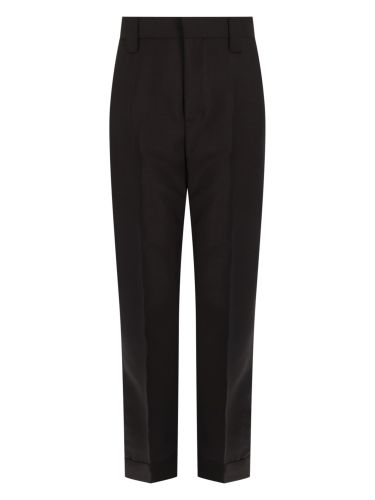 Versace pantalone in lana e mohair - versace - Modalova