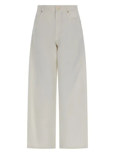 Pantalone cinque tasche in cotone e lino - s max mara - Modalova