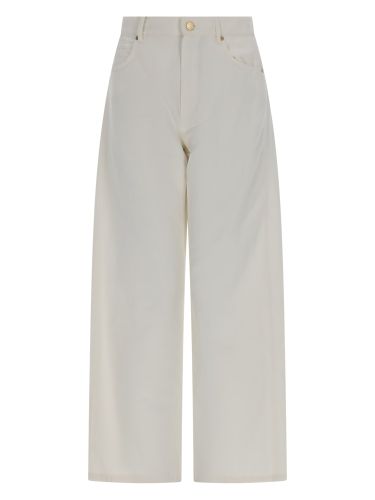 Pantalone cinque tasche in cotone e lino - s max mara - Modalova