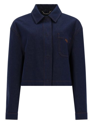 Giacca in denim con logo ricamato - fendi - Modalova