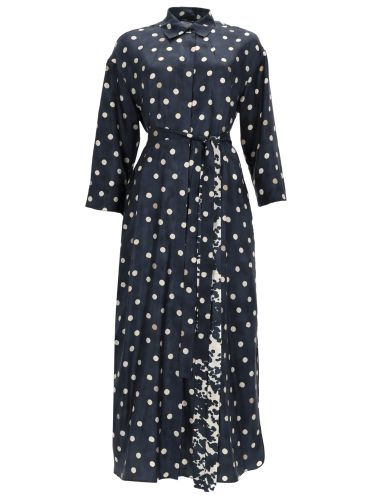Printed silk "lever" dress - s max mara - Modalova