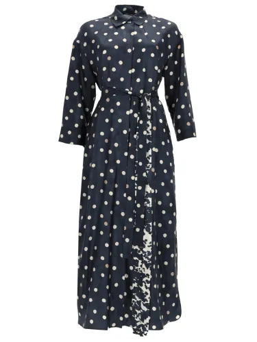 Printed silk "lever" dress - s max mara - Modalova