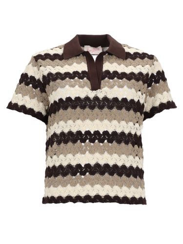 Polo in cotone crochet - mc2 saint barth - Modalova