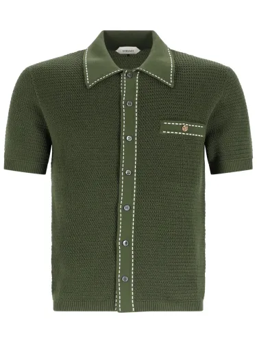 Versace camicia in maglia di cotone - versace - Modalova