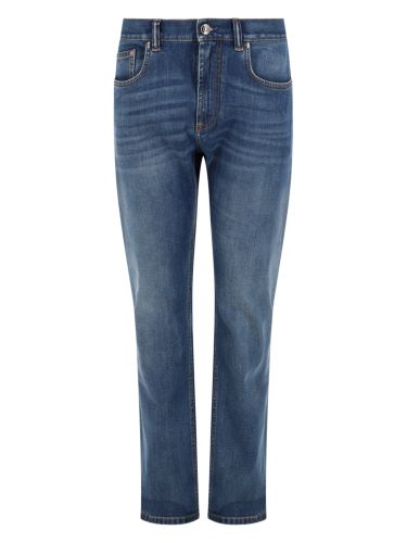 Versace jeans in denim di cotone - versace - Modalova