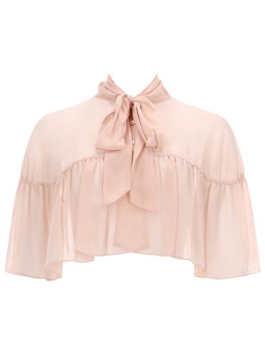 Max mara silk cape with bow - max mara - Modalova