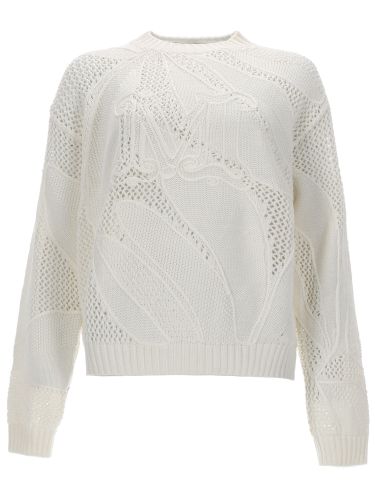 Max mara maglia in cotone ricamato - max mara - Modalova